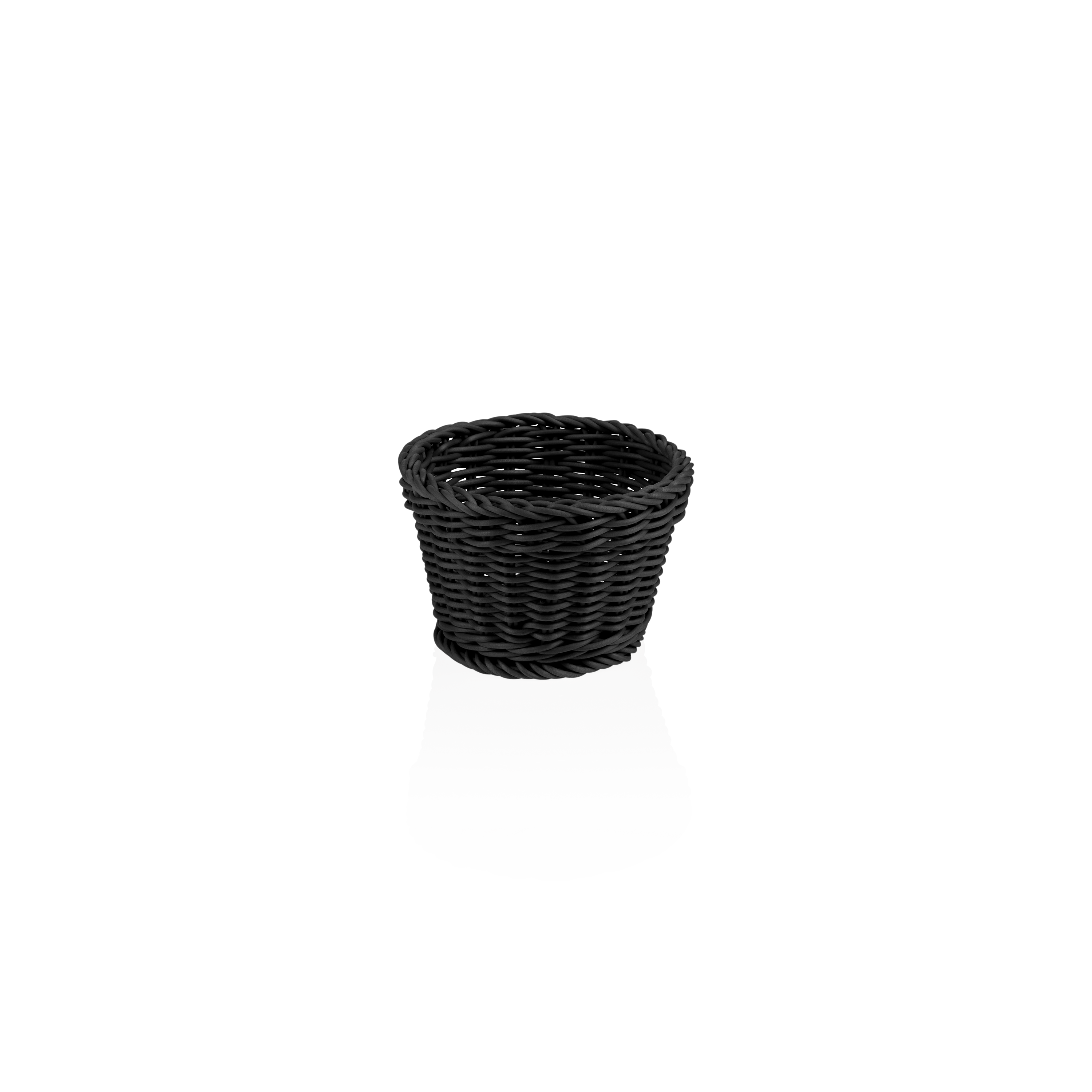 Korb rund, Polypropylen schwarz - 13x10cm Korb rund, Polypropylen schwarz - 13x10cm