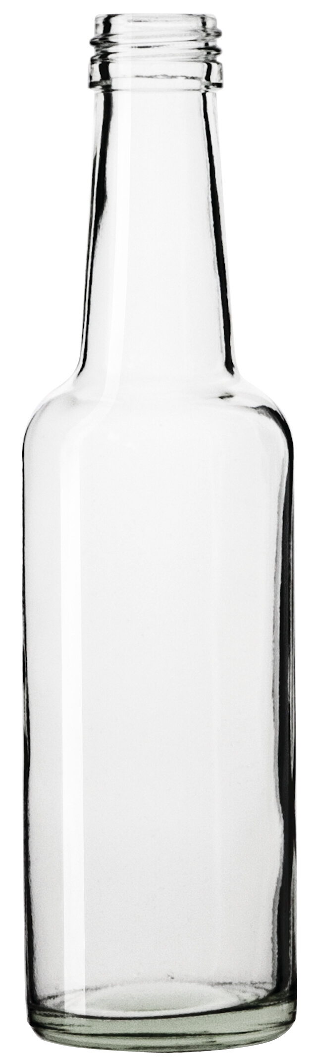 Glasflasche Geradhals klar - 250ml