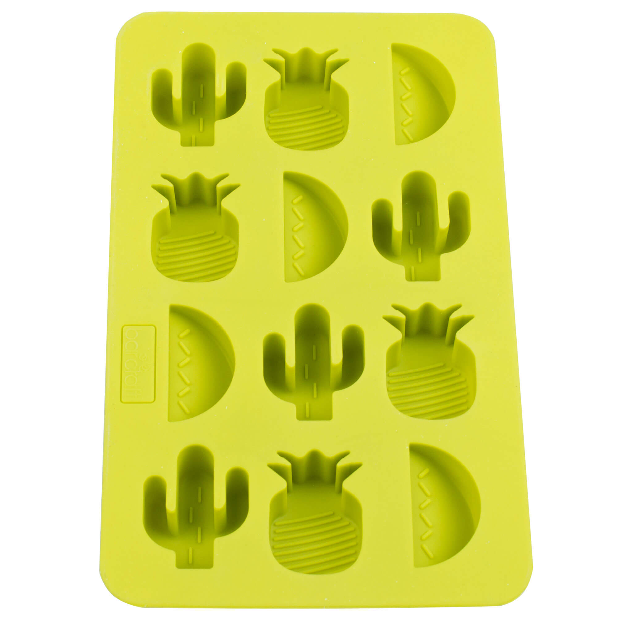 Eiswürfelform Tropical, Silikon, grün - Kaktus, Ananas, Melone