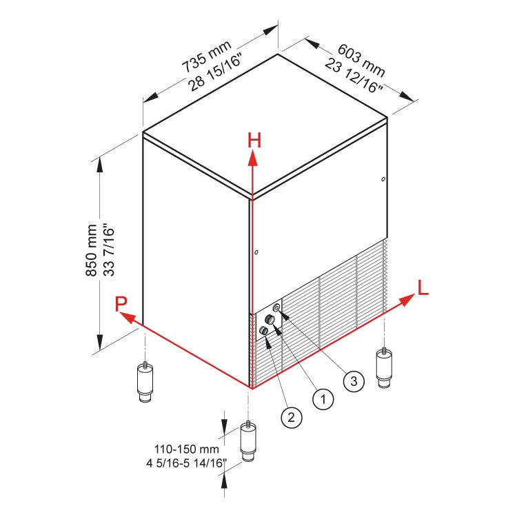 Brema Eiswürfelbereiter CB Serie 640A HC  B-QUBE DP - Würfel (72kg)