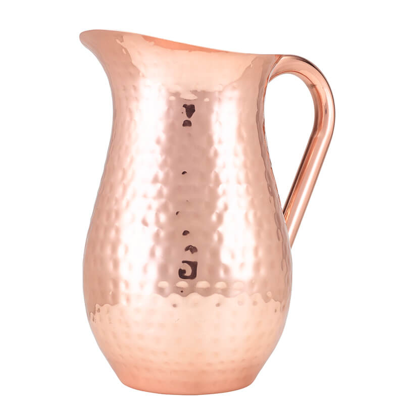 Wasserkrug Edelstahl gehämmert, kupferfarben - 2,0 l