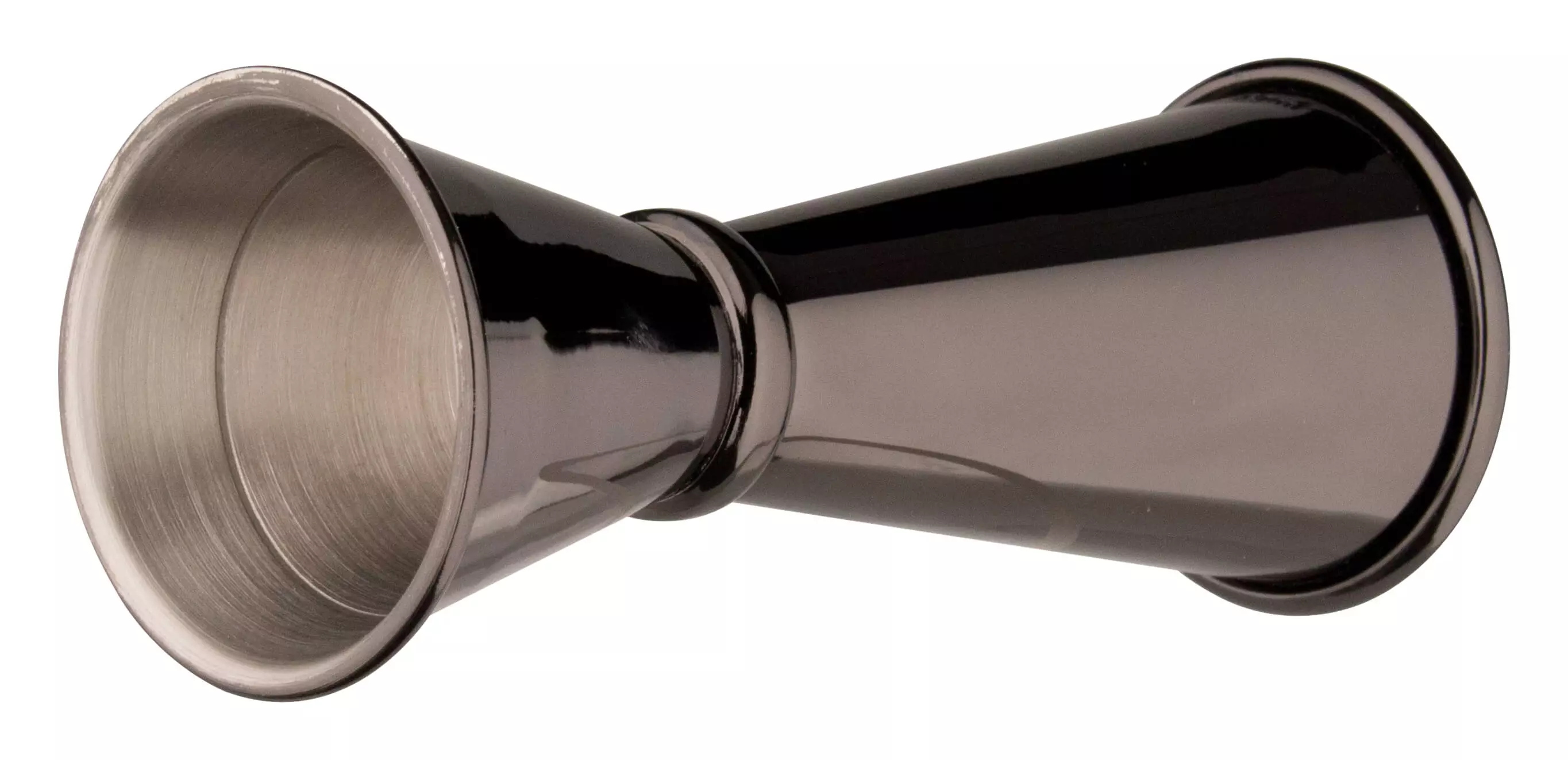 Doppelmessbecher, poliert - gunmetal black (25/50ml) Doppelmessbecher, poliert - gunmetal black (25/50ml)