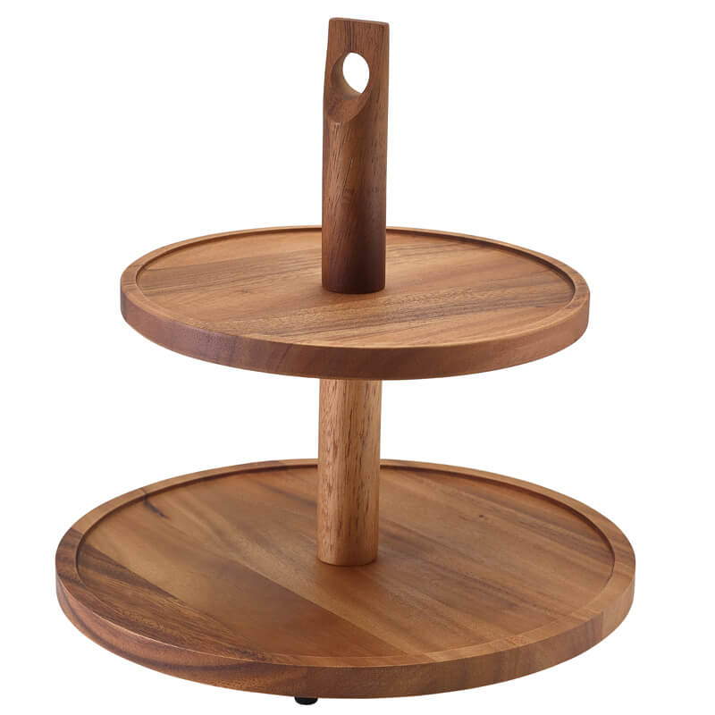Etagere, 2 Etagen - Akazienholz Etagere, 2 Etagen - Akazienholz