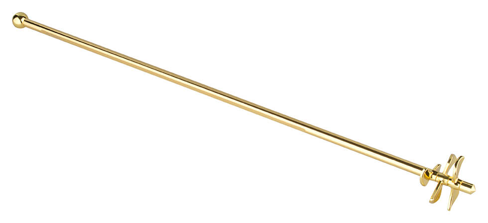 Lux Swizzlestick, goldfarben, Überbartools - 40cm