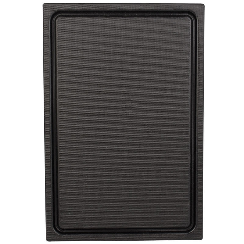 Schneidebrett mit Saftrille, HDPE schwarz, Prime Bar - 30x20x2cm Schneidebrett mit Saftrille, HDPE schwarz, Prime Bar - 30x20x2cm