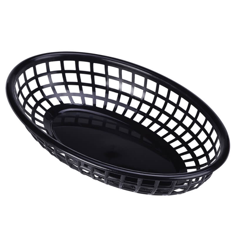 Tischkorb / Fast-Food-Korb, PP, 23,5x15,4cm - schwarz (6 Stk.) Tischkorb / Fast-Food-Korb, PP, 23,5x15,4cm - schwarz (6 Stk.)