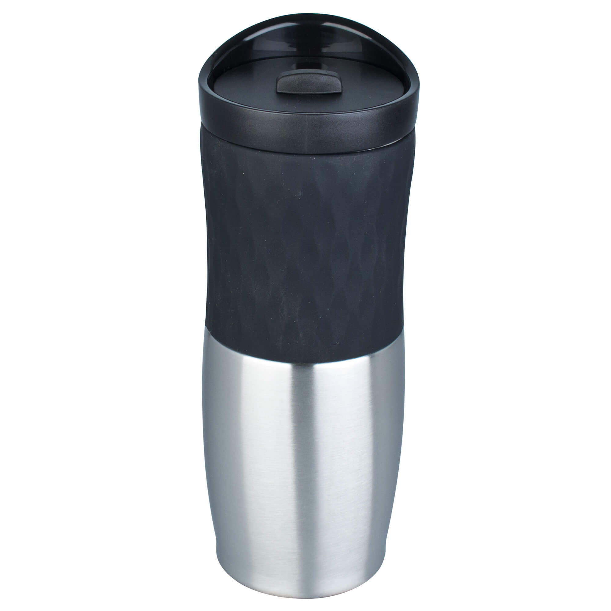 Thermobecher Built, silber/schwarz - 470ml