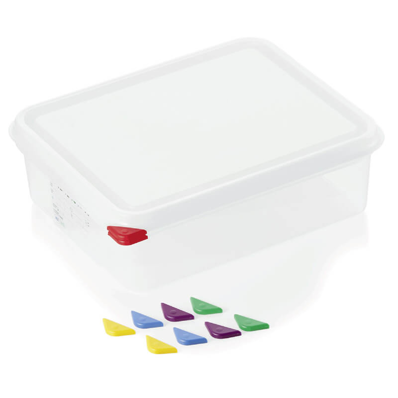 Vorratsbehälter GN 1/2 Set mit Deckel, PP - 6,5l / H 10cm