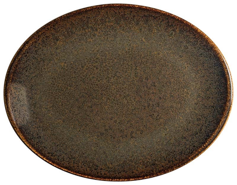 Bonna Ore Tierra Moove Platte oval 25x19cm braun - 12 Stück