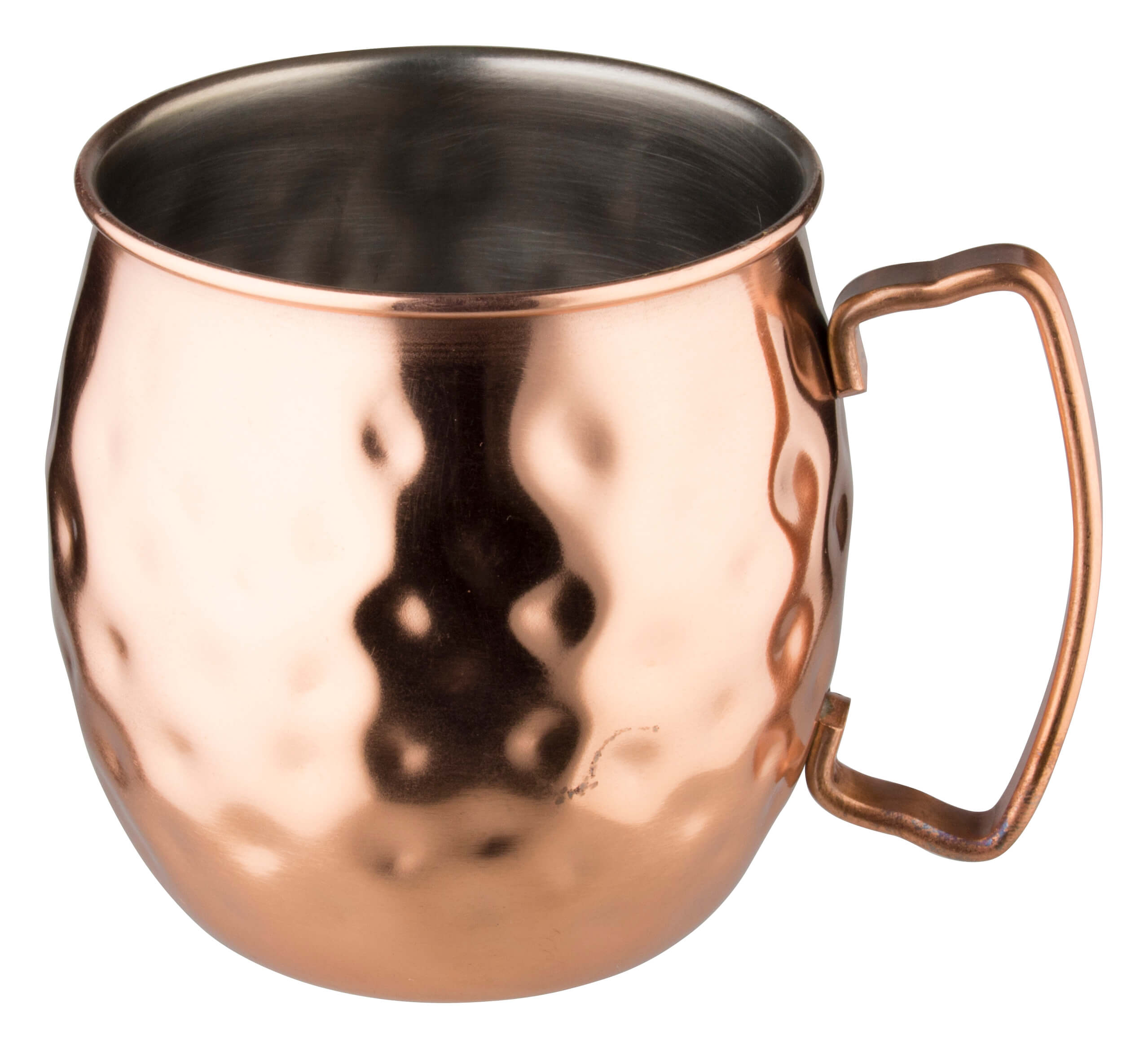 Edelstahlbecher Moscow Mule, kupferfarben, gehämmert, Prime Bar - 400ml