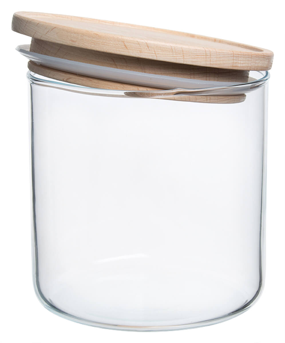 Vorratsglas mit Holzdeckel, Simax - 0,4l