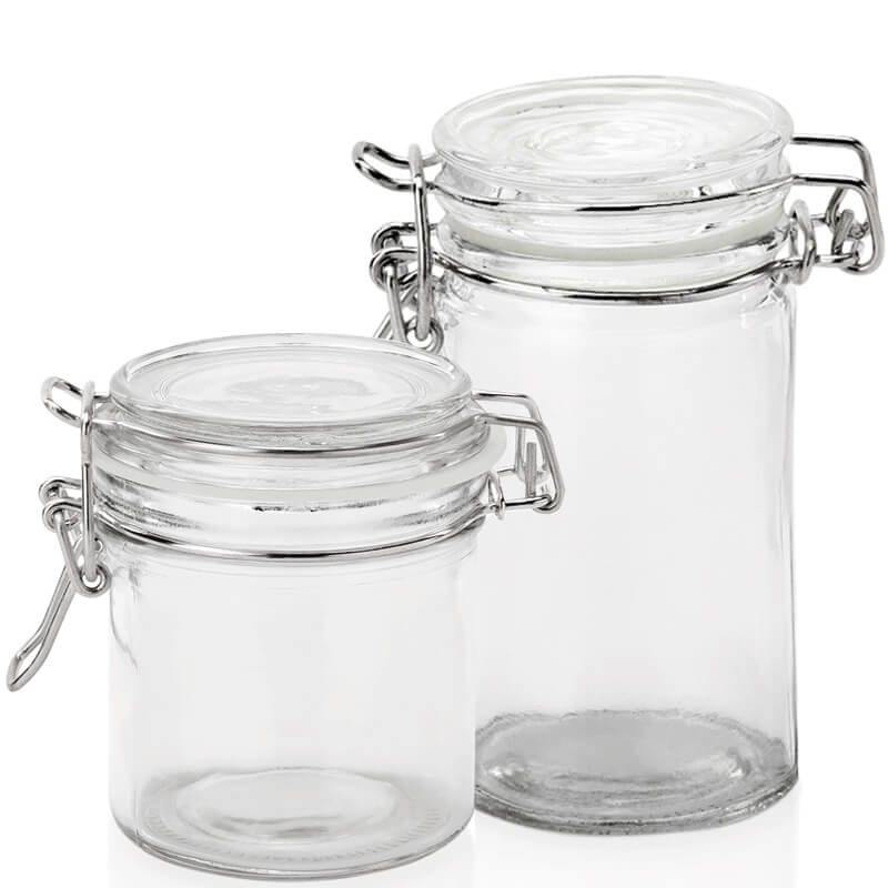 Bügelverschlussglas, Opal-/Hartglas - verschiedene Größen