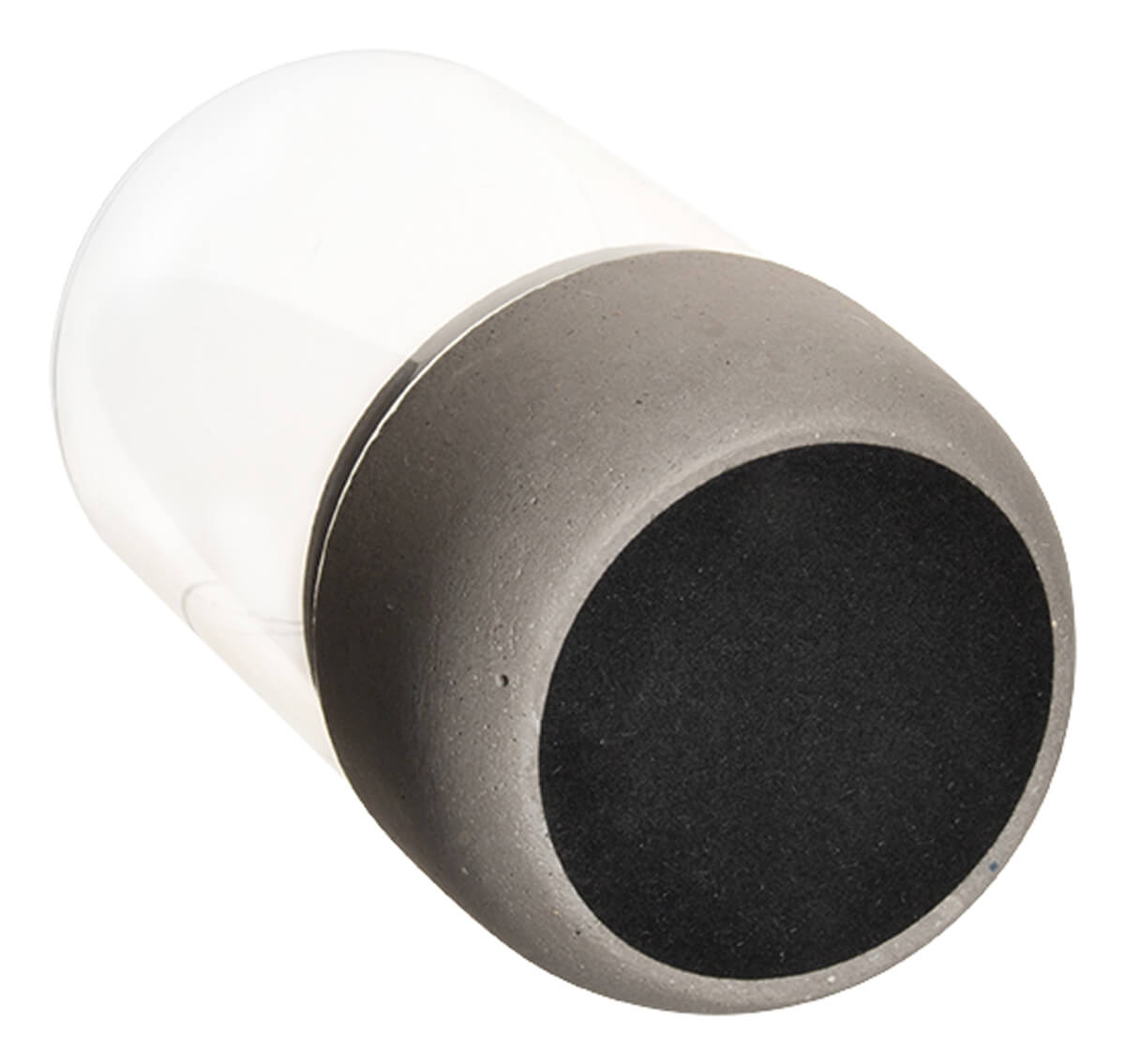 Kerzenhalter / Windlicht, Beton und Glas - 13x7,5cm