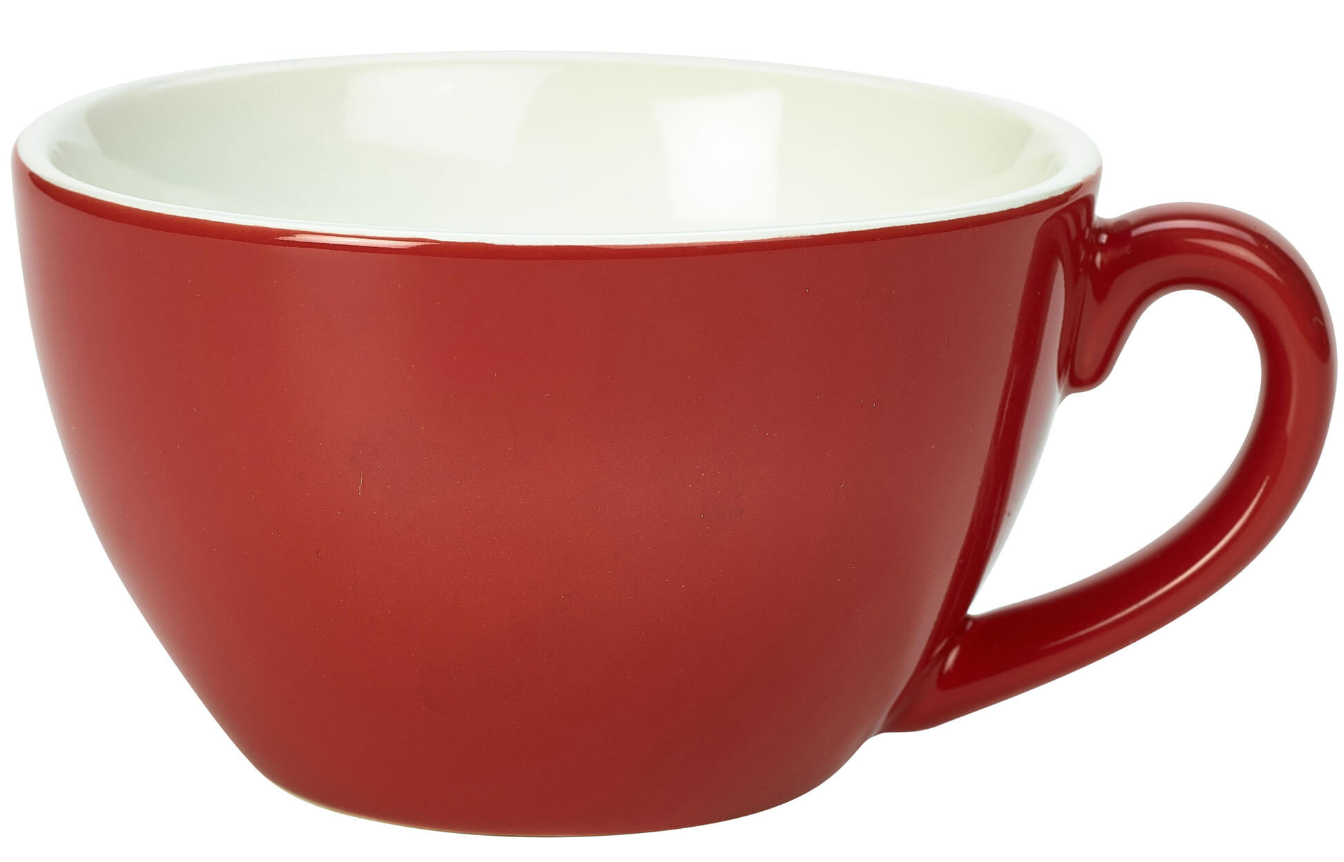 Milchkaffee Tasse rot - 340ml (6 Stk.)