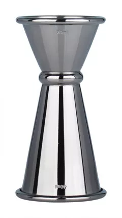 Doppelmessbecher Japan Style, gunmetal black - Edelstahl (20/40ml) Doppelmessbecher Japan Style, gunmetal black - Edelstahl (20/40ml)