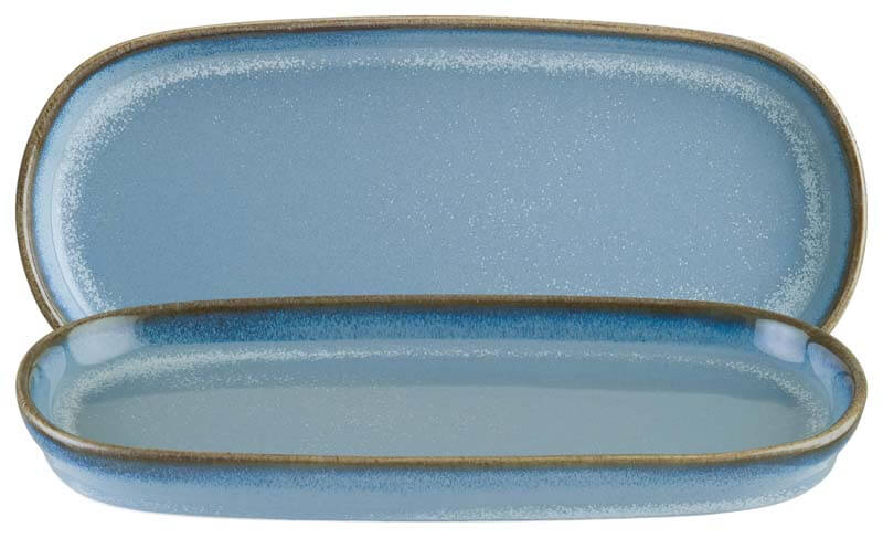 Bonna Sky Hygge Platte tief oval 21x10cm blau - 12 Stück