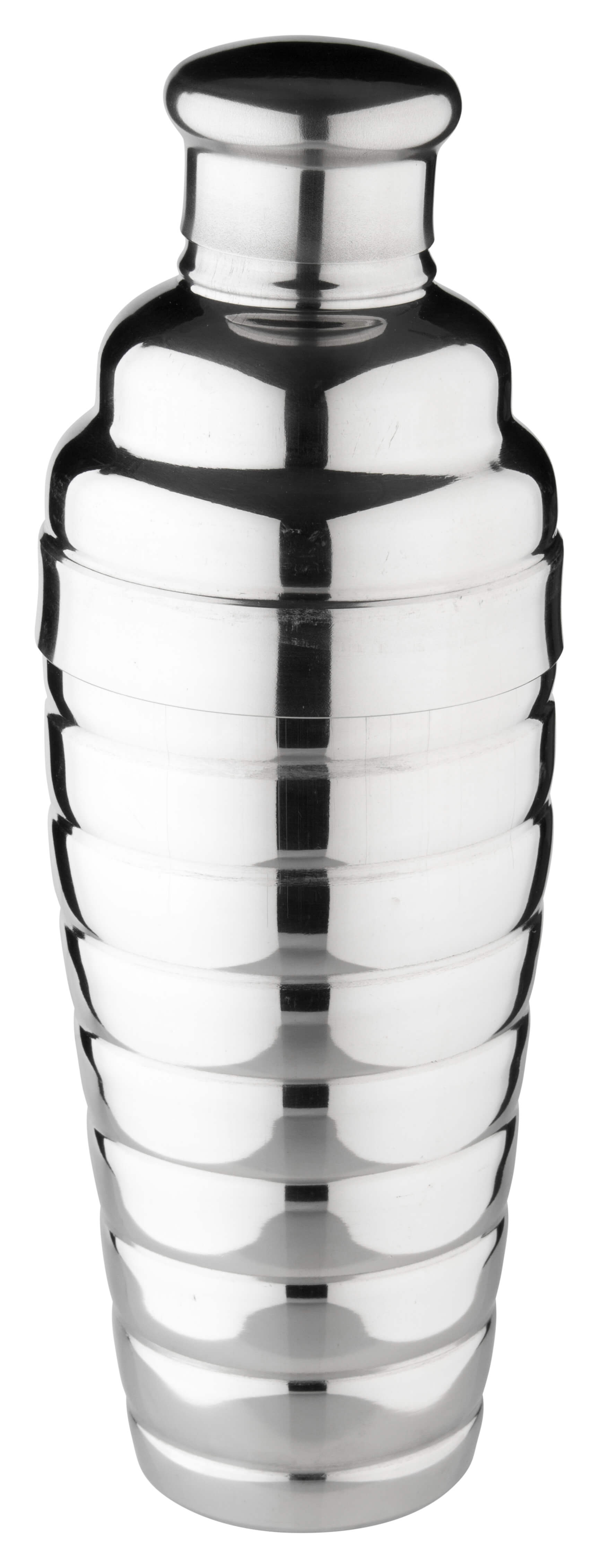 3-tlg. Cocktail Shaker, gerillt - Edelstahl (700ml)