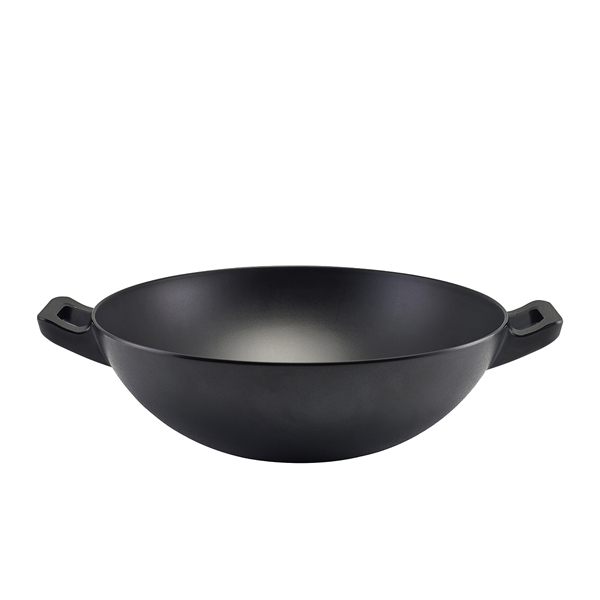 Schüssel in Wok-Optik, Melamin schwarz - 35cm