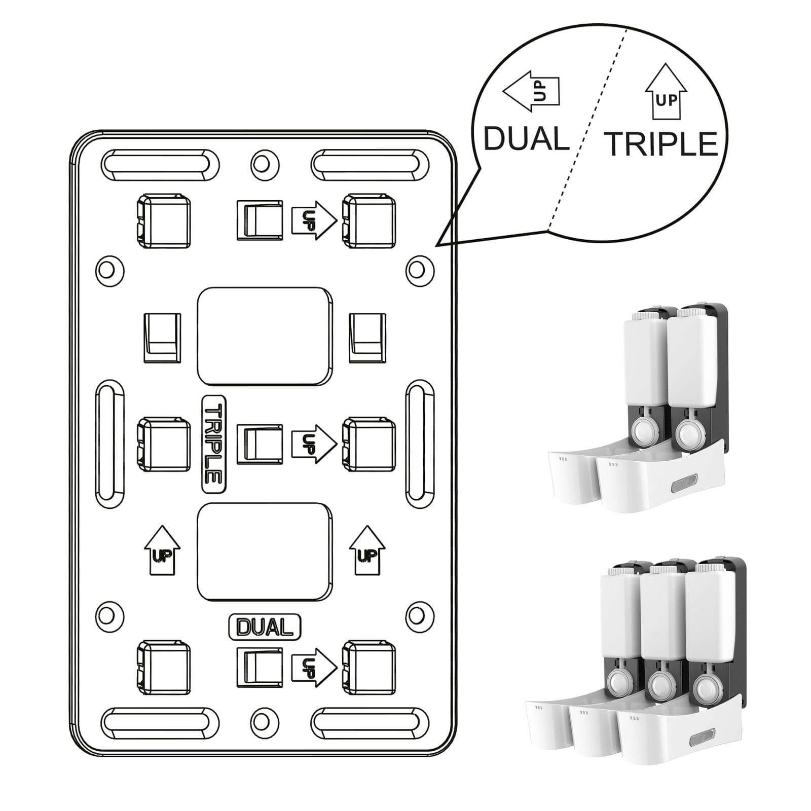 Adapterplatte für 350 ml Dusch- & Badspender