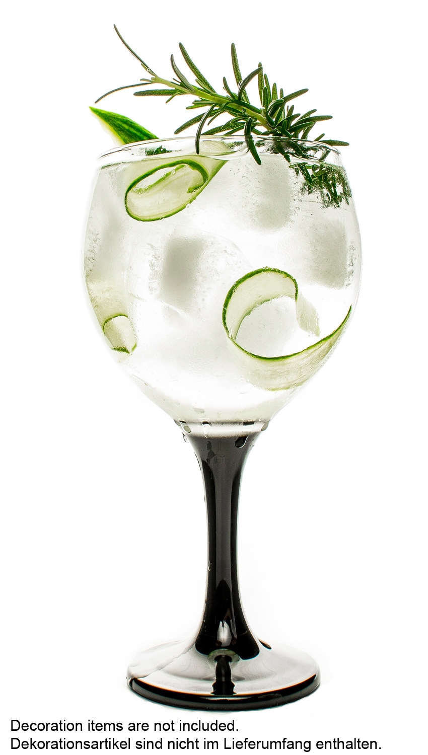 Ballonglas Gin&Tonic, schwarzer Stiel, Gürallar - 645ml (6 Stk.)