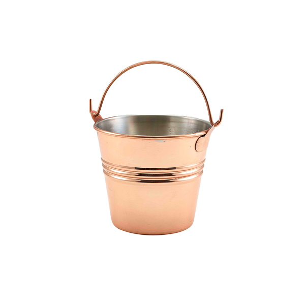 Serviereimer, Edelstahl kupferfarben - 10cm/450ml (12 Stk.) Serviereimer, Edelstahl kupferfarben - 10cm/450ml (12 Stk.)