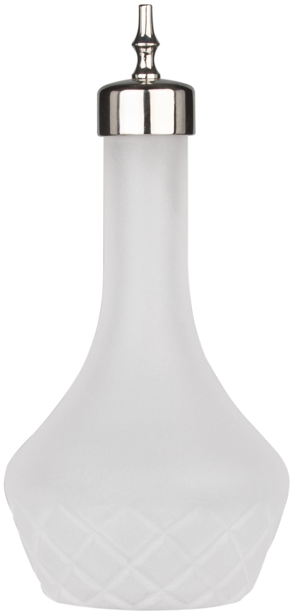 Bitterflasche satiniert, Prime Bar, Ausgießer silberfarben - 90ml