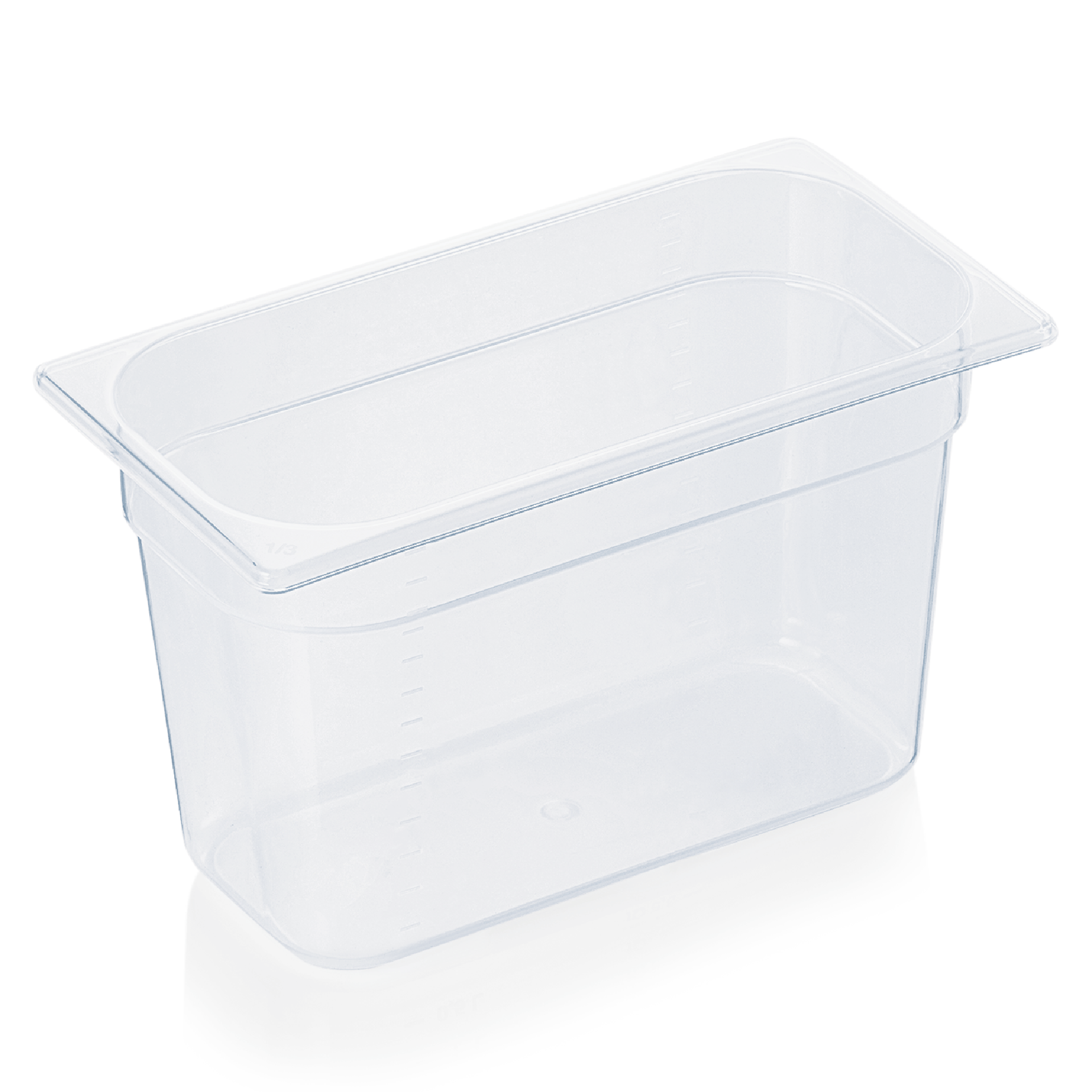 GN 1/3 Behälter mit Skalierung, Polypropylen - H 20cm (Serie GN 84) GN 1/3 Behälter mit Skalierung, Polypropylen - H 20cm (Serie GN 84)