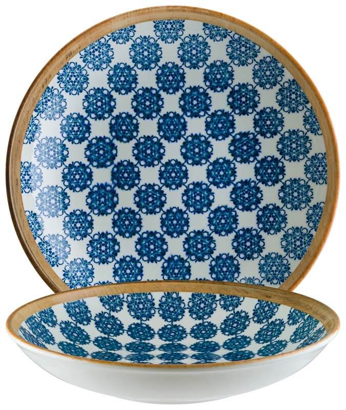 Bonna Lotus Bloom Teller tief 23cm blau - 6 Stück Bonna Lotus Bloom Teller tief 23cm blau - 6 Stück