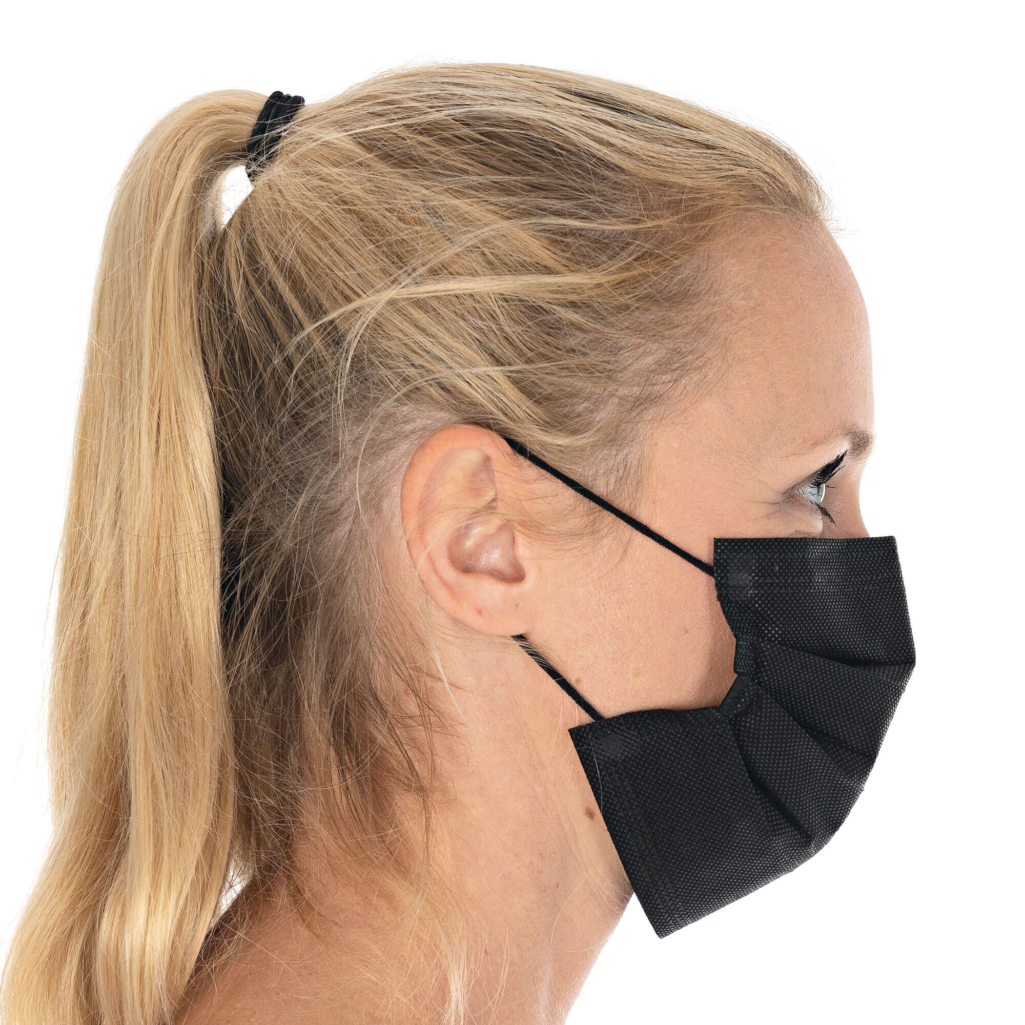 Mundschutz / OP -Maske, 3 lagig, Typ II (98%), PP - schwarz (50 Stk.)