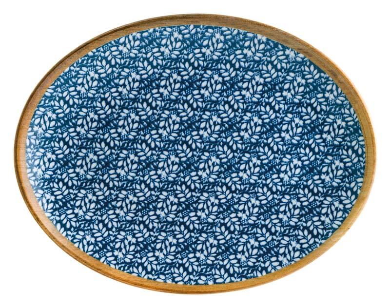 Bonna Lupin Moove Platte oval 25x19cm blau - 12 Stück