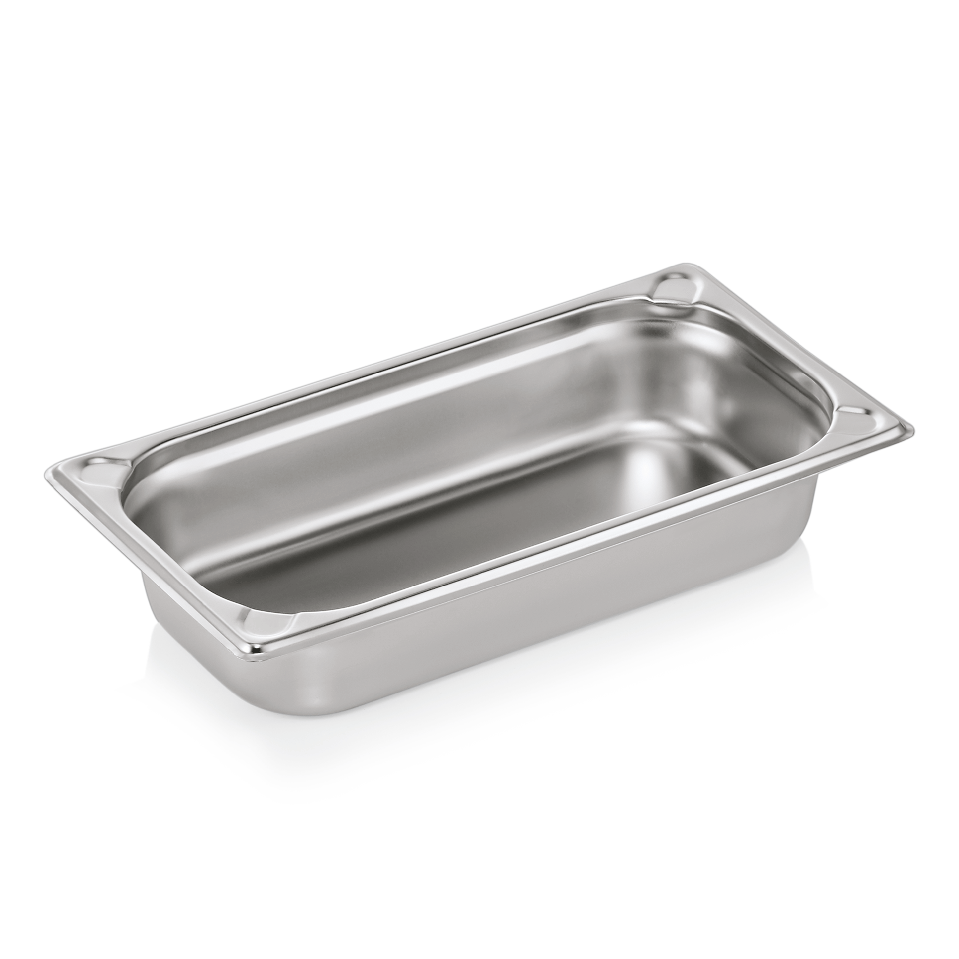 GN 1/3 Behälter, U-Ecken, CNS - H 6,5cm (Serie GN CORE) GN 1/3 Behälter, U-Ecken, CNS - H 6,5cm (Serie GN CORE)
