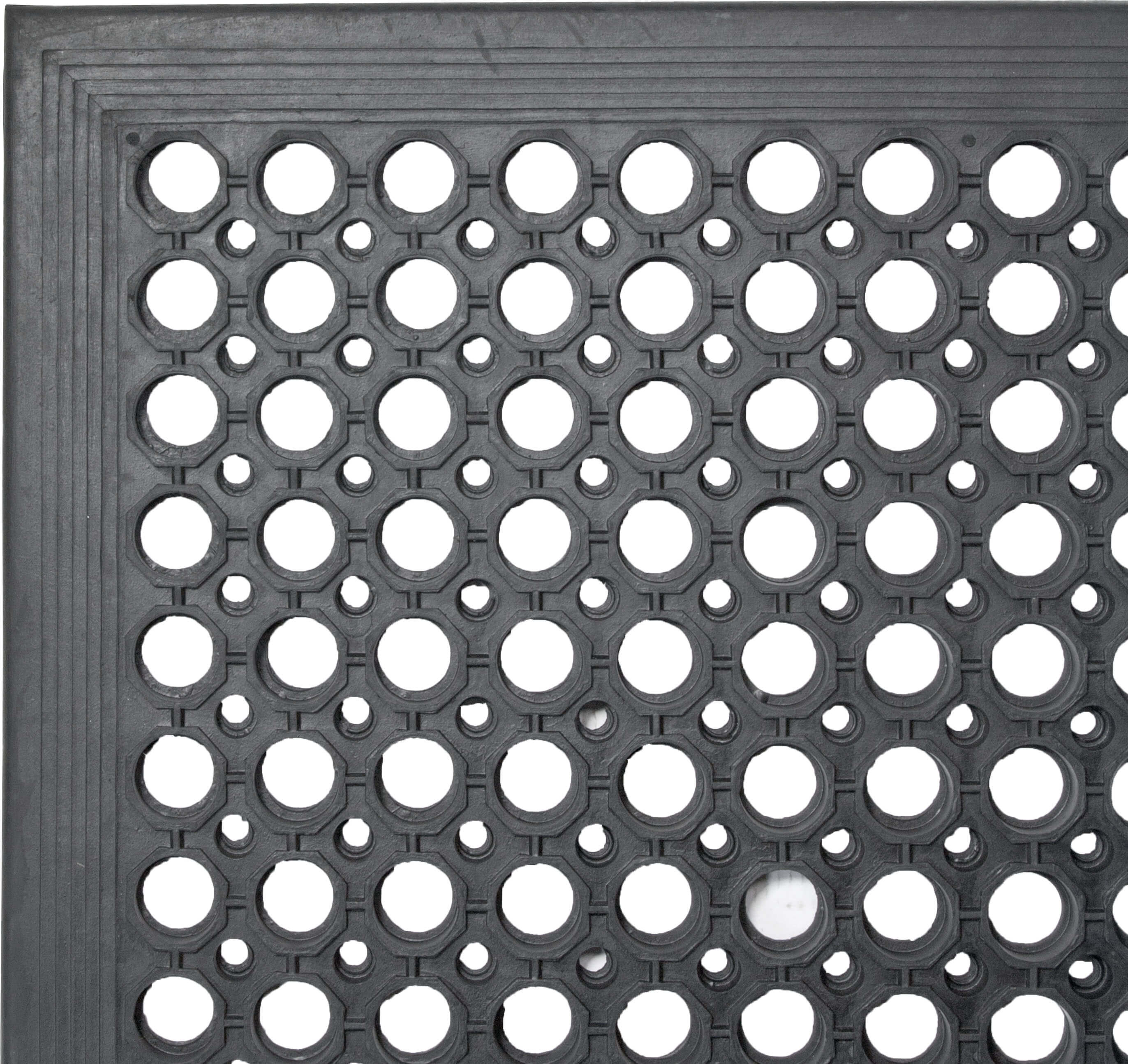 Fußbodenmatte schwarz - Gummi (152,5 x 91,5cm)