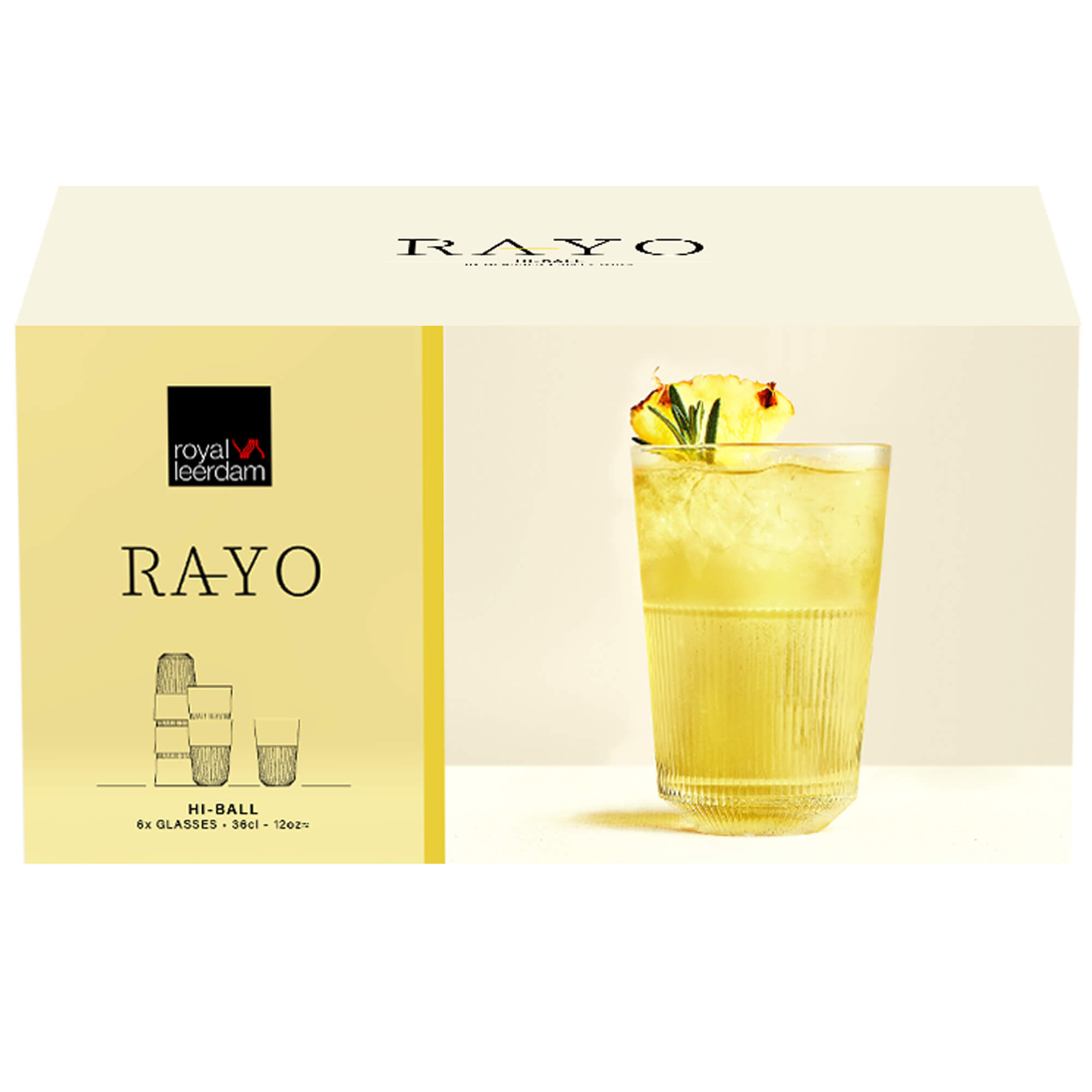 Hi-Ball Glas Rayo - 360ml (6 Stk.)