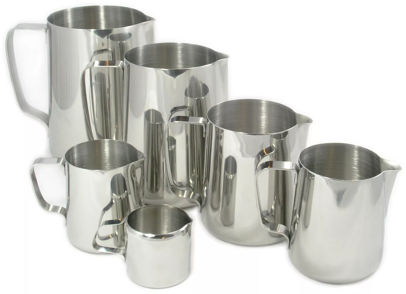 Milchgießer / Sahnekännchen, Edelstahl - verschiedene Größen Milchgießer / Sahnekännchen, Edelstahl - verschiedene Größen