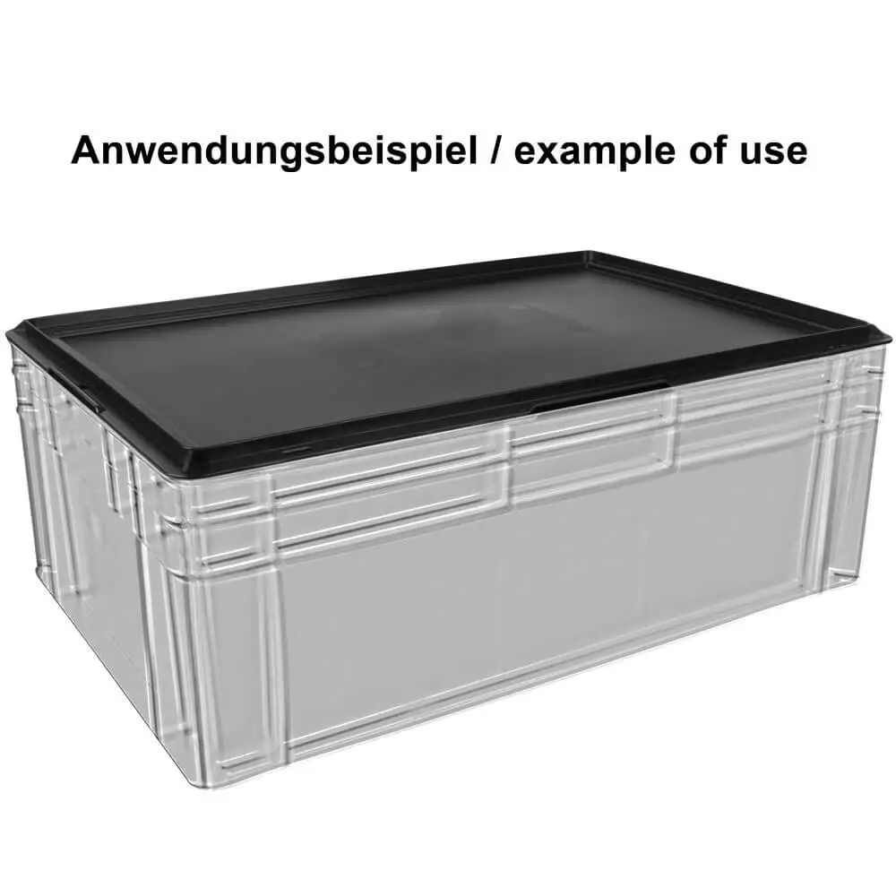 Deckel Transportkiste Euronorm schwarz - 60x40x1,6cm Deckel Transportkiste Euronorm schwarz - 60x40x1,6cm
