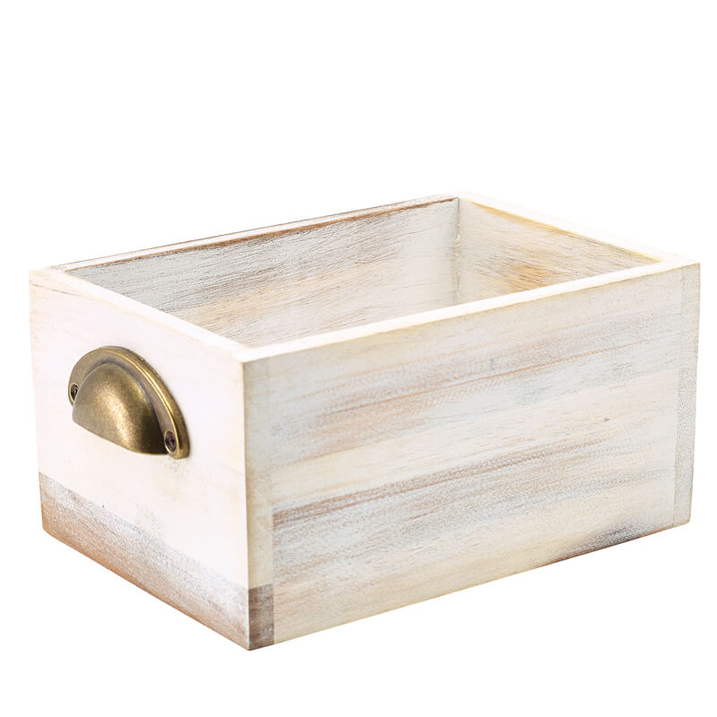 Präsentationsschublade, Akazienholz, 21,5x15x11cm - weiß Präsentationsschublade, Akazienholz, 21,5x15x11cm - weiß