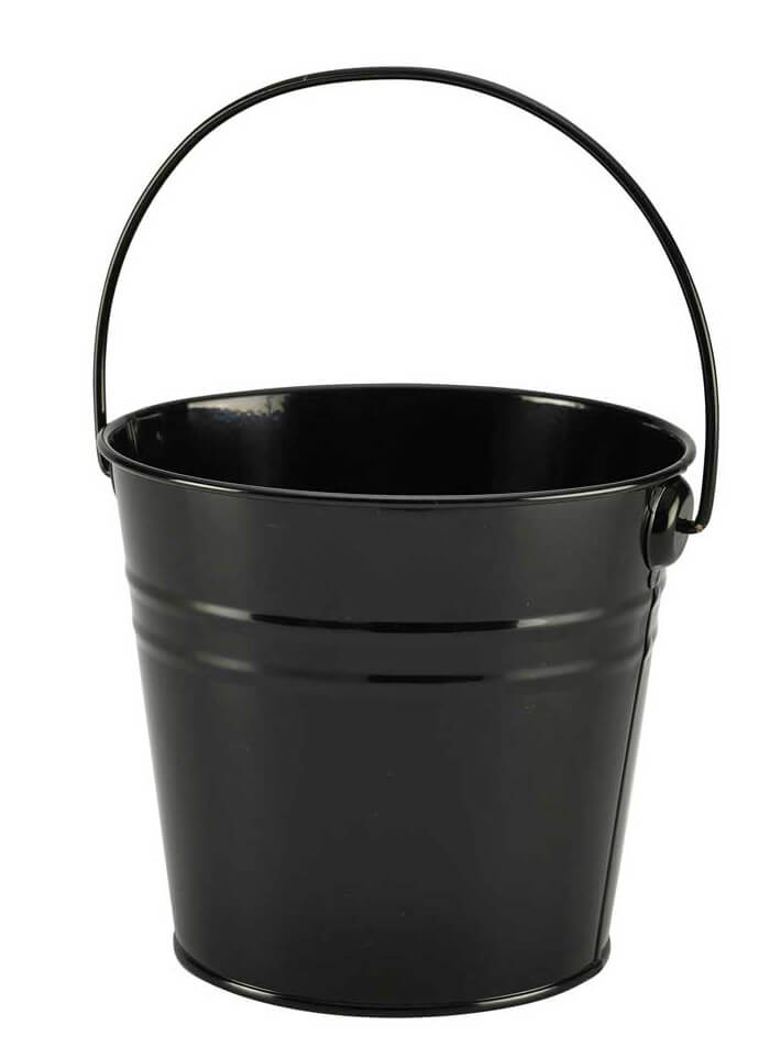 Eimer, schwarz - Edelstahl (2,1L)