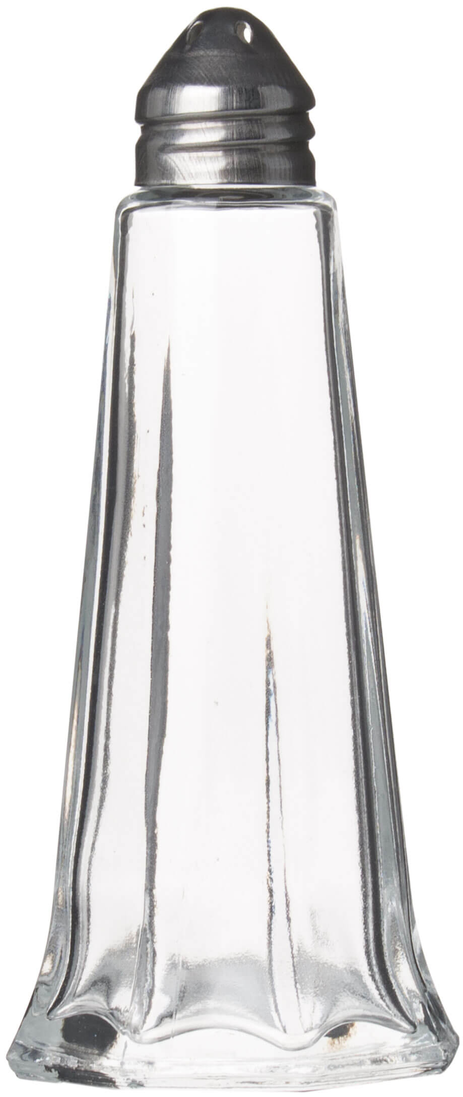 Salz- und Pfefferstreuer "Tower", Glas und Chrom - 11cm