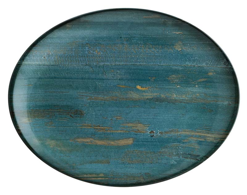 Bonna Madera Mint Moove Platte oval 31x24cm blau - 6 Stück