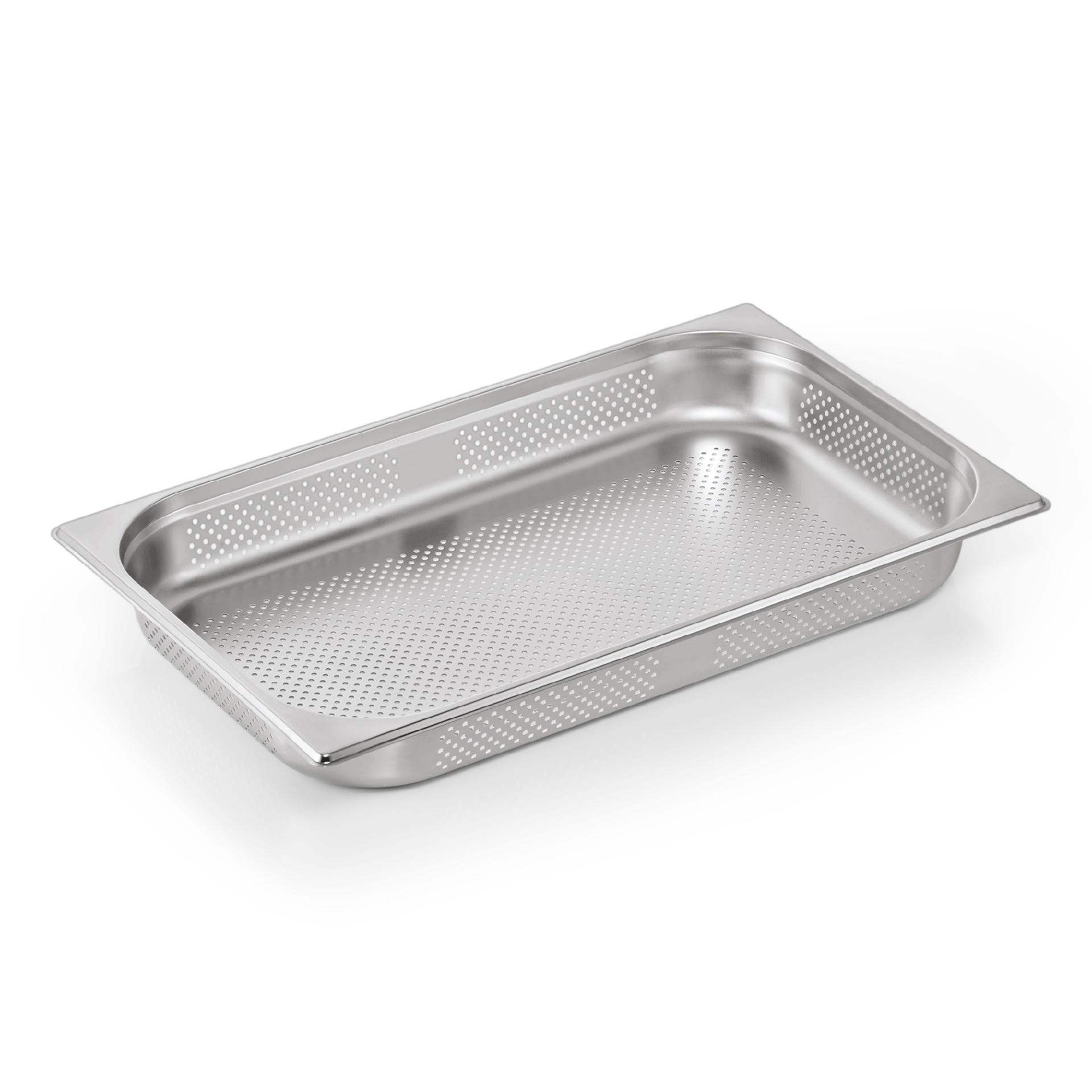 GN 1/1 Behälter, mit Seiten- & Bodenlochung, CNS, GN ESSENTIALS - 6,5cm (6 Stk.)