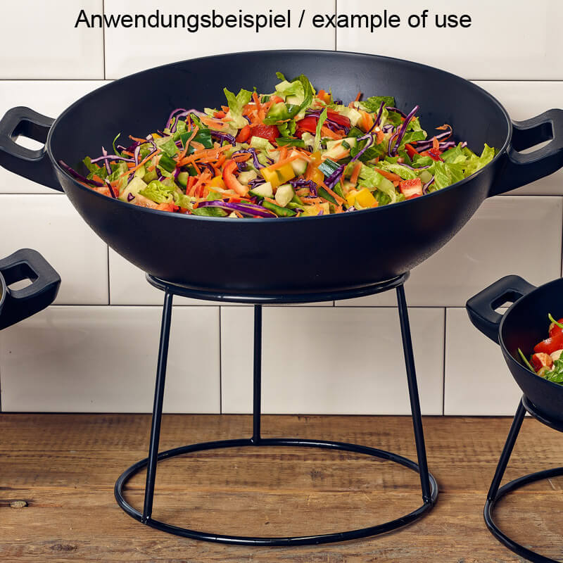 Buffetständer rund, rutschfest, schwarz - 18cm Buffetständer rund, rutschfest, schwarz - 18cm