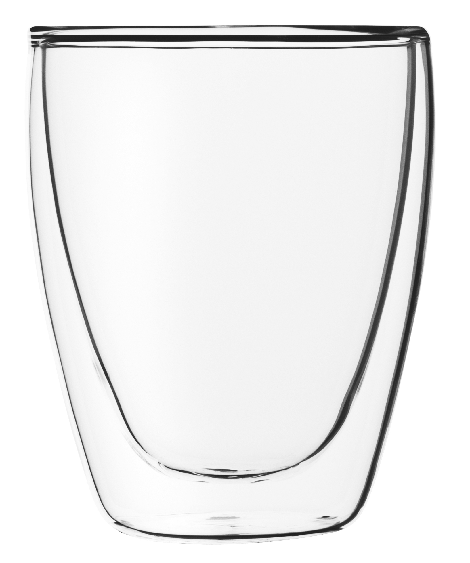 Cappuccino Glas ohne Henkel, doppelwandig, Lounge - 0,23l