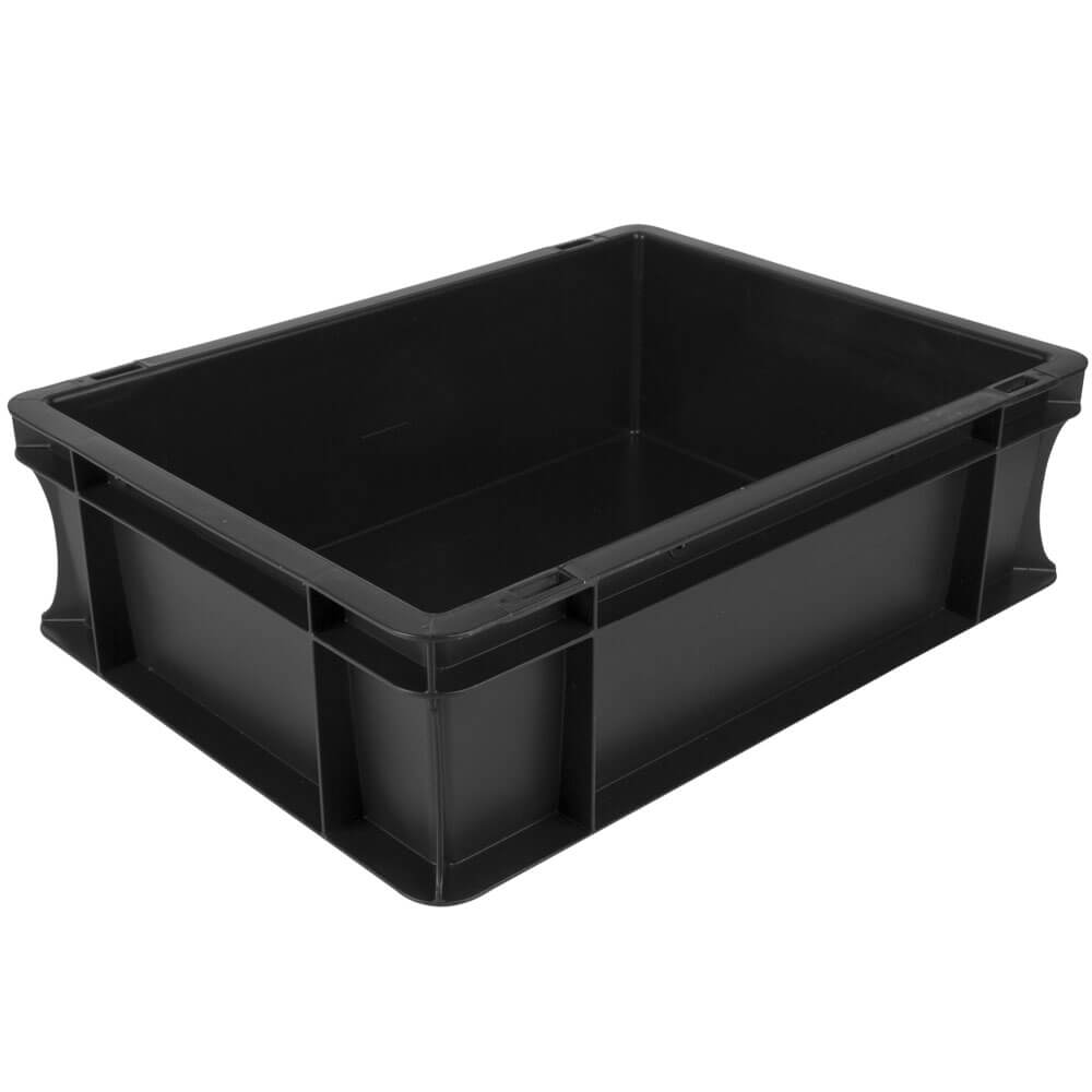 Transportkiste Euronorm schwarz - 40x30x12cm