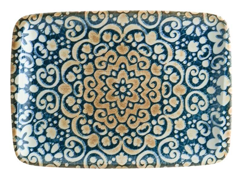 Bonna Alhambra Moove Platte 23x16cm blau - 12 Stück