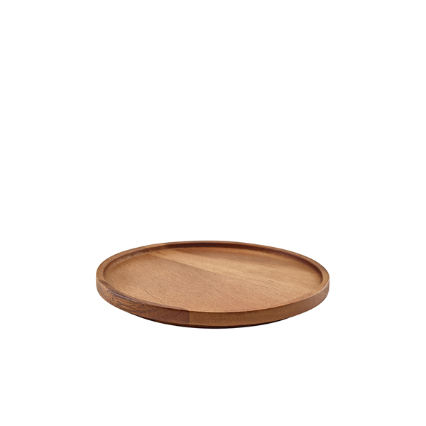 Runde Platte / Präsentationsteller, Akazienholz - 20,5cm Runde Platte / Präsentationsteller, Akazienholz - 20,5cm