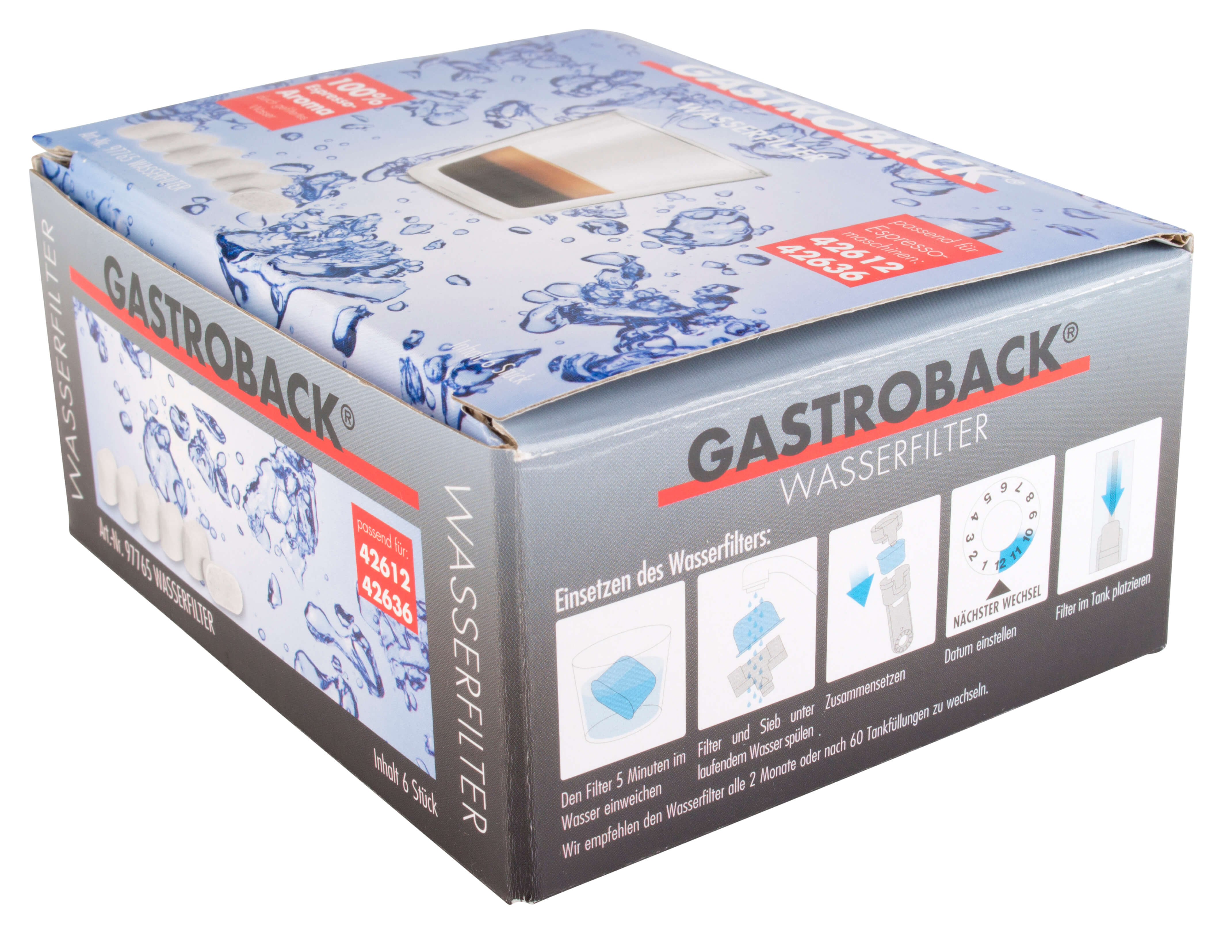 Anti-Kalk Wasserfilter für Gastroback (6 Stk.)