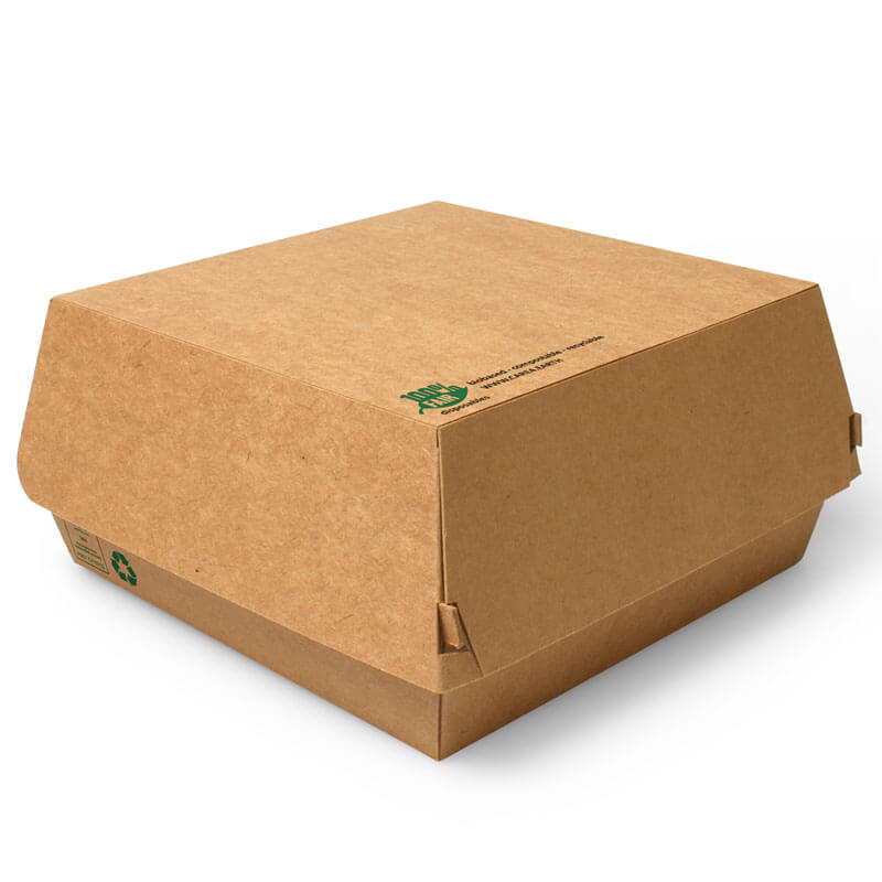 Burgerbox XXL, Pappe braun - 9x18,5x18,5cm (25 Stk.) Burgerbox XXL, Pappe braun - 9x18,5x18,5cm (25 Stk.)