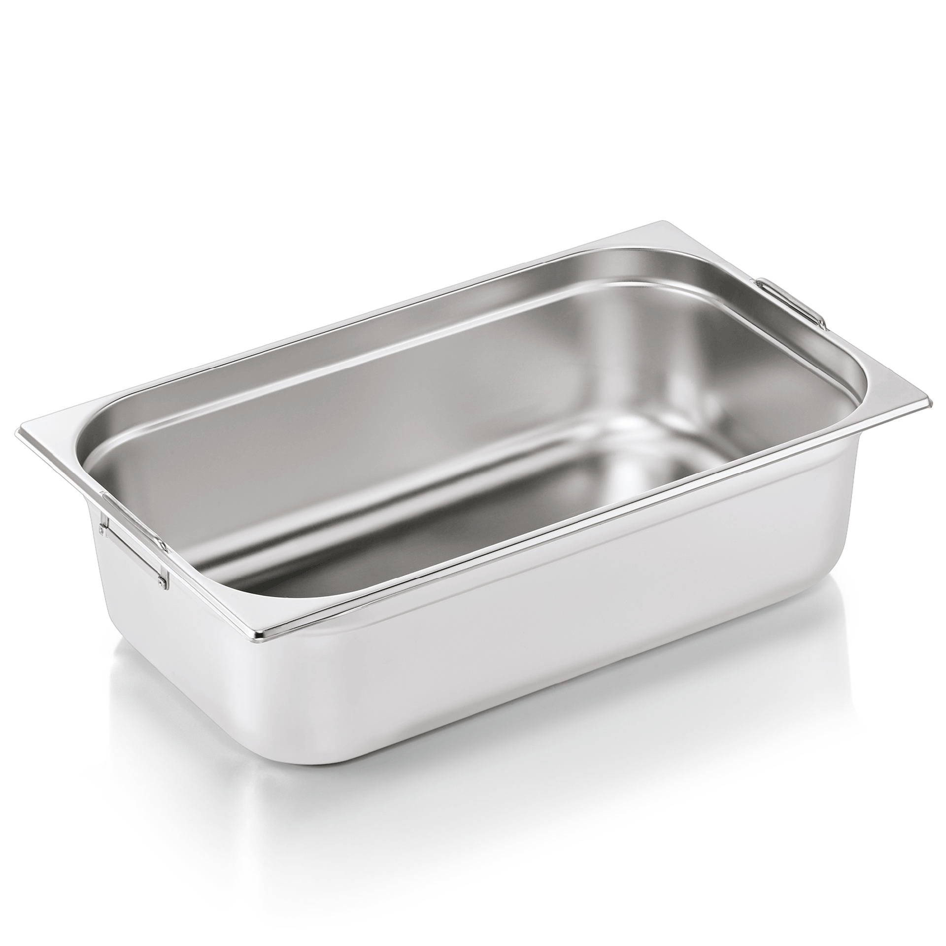 GN 1/1 Behälter, mit Fallgriffen, CNS - 15cm (Serie GN CORE)