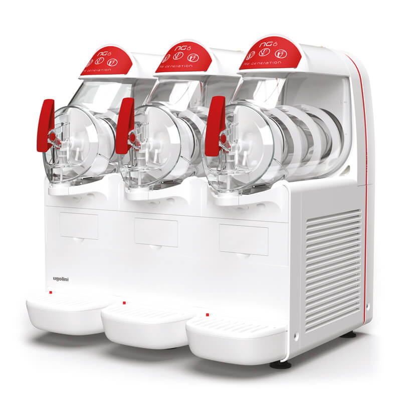 Slusheis Maschine Granitor® NG Easy 6-3 White R290,3 x 6 Ltr. Behälter Slusheis Maschine Granitor® NG Easy 6-3 White R290,3 x 6 Ltr. Behälter