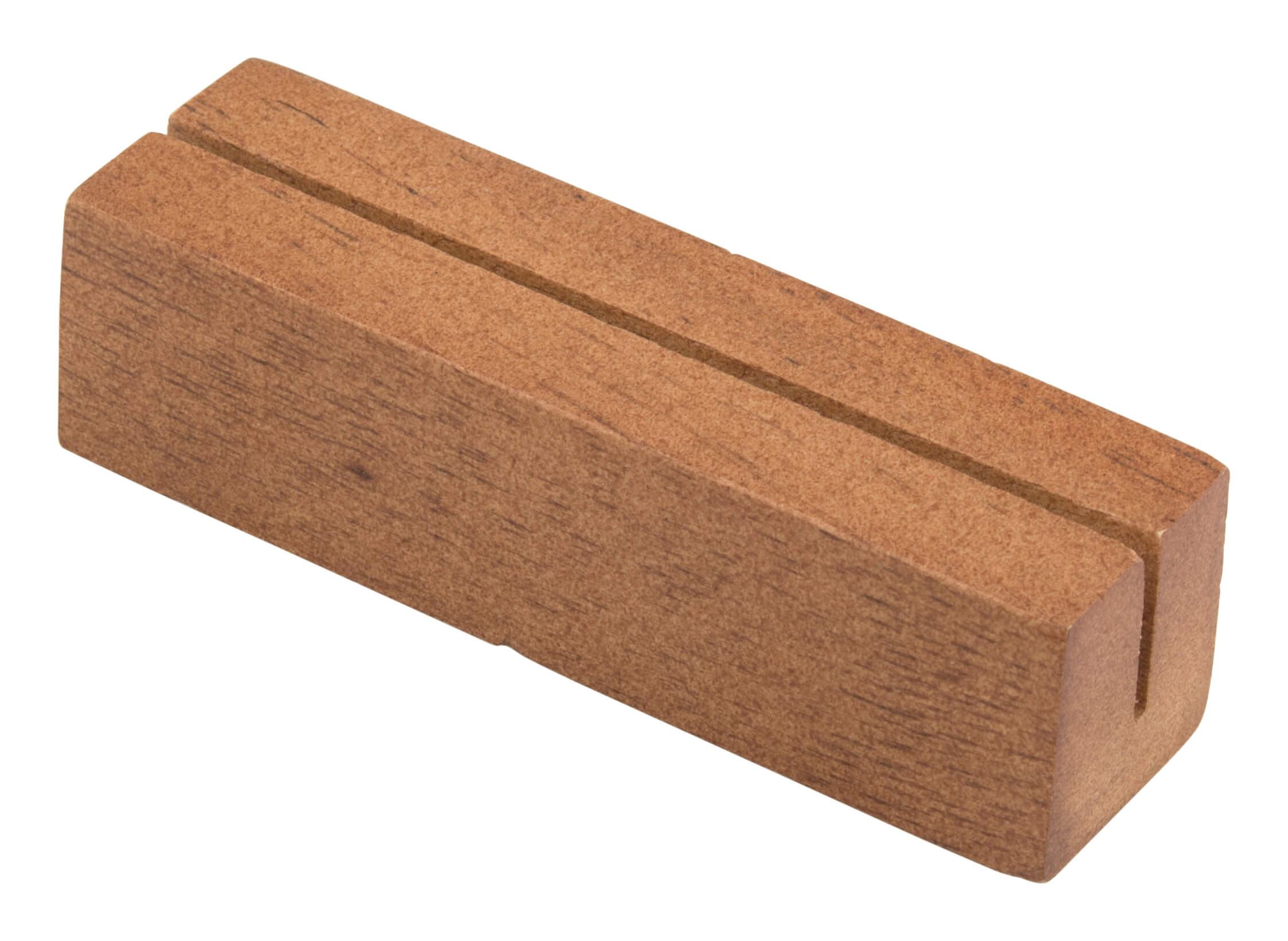 Kartenhalter länglich, Holz, braun - 9x2,5x2,5cm